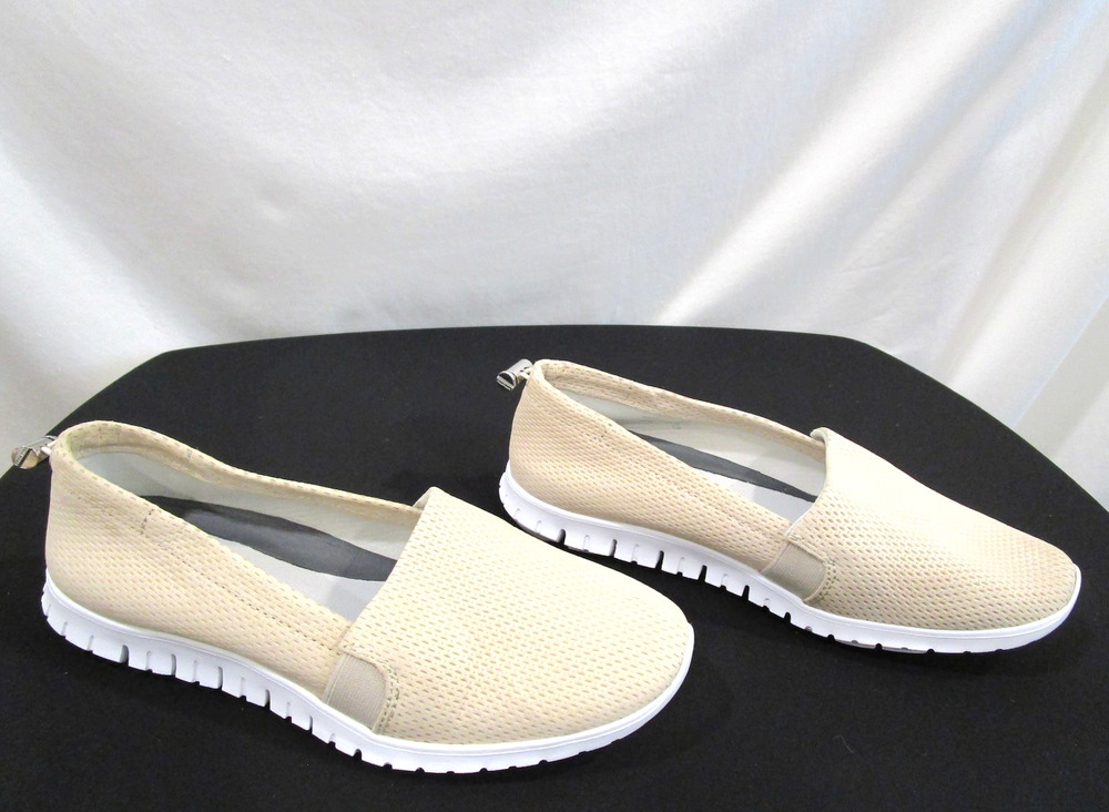 Cole Haan Zerogrand Aline Beige Perforated Slip On Loafer Sneakers Women 8.5 B
